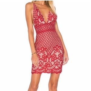 STYLESTALKER Red Lace Dress | Size S